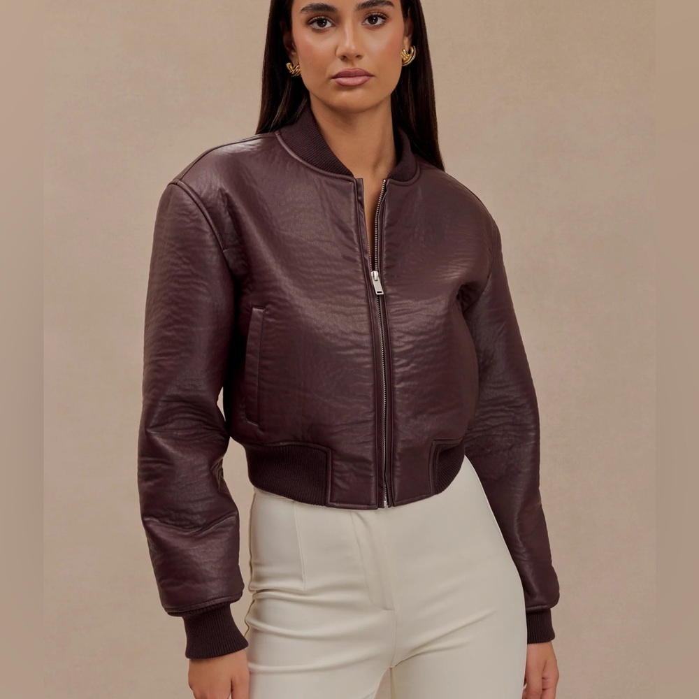 Women's Merlot Leather Jacket